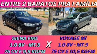 ENTRE 2 CARROS - FIAT SIENA X VOLKSWAGEN VOYAGE - CONFIÁVEL, BAIXA MANUTENÇÃO, MUITO MUITO ECONÔMICO