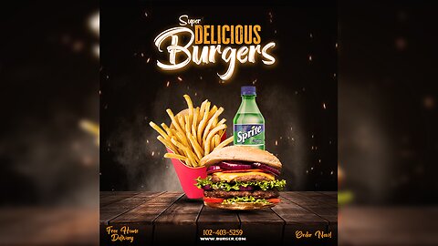 Design Fast Food Poster in Photoshop / Photoshop Tutorial / Poster Design in Photoshop