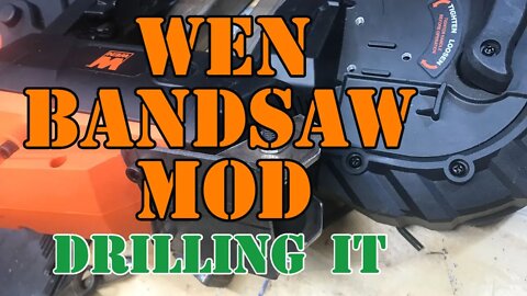 WEN Portable Bandsaw Modification - Drilling a Hole in the Bracket