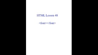 HTML Lesson 48