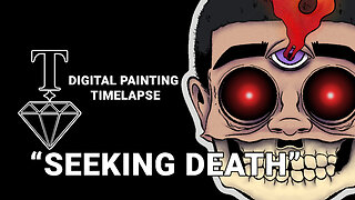 "seeking death" a digital painting timelapse by Tony Diamond