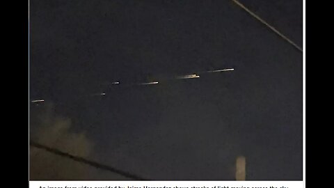 CA NIGHT SKY LIT UP BY DISCARDED SPACE STATION WASTE BURNING UP IN ATMOSPHERE