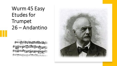 [TRUMPET ETUDE] Wurm 45 Easy Etudes for Trumpet - 26 (Andantino)
