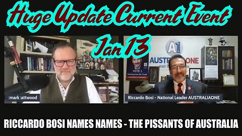 Riccardo Bosi Names Names - The Pissants of Australia!