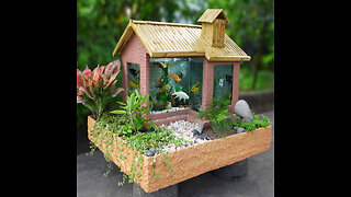 A cool green aquarium house for summer