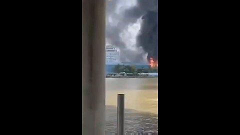 A massive explosion in China triggered extensive fires at a factory in the Zhongtang district