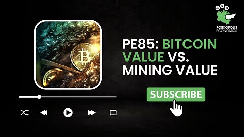 PE85: Bitcoin Value vs. Mining Value