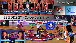 Retro Arcade Gameplay | NBA Jam TE - Arcade - Let's Play - | Utah Jazz | Co-Op | Co-Commentary