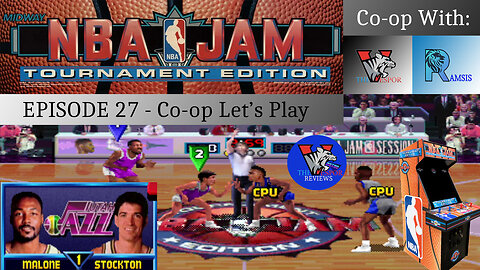 Retro Arcade Gameplay | NBA Jam TE - Arcade - Let's Play - | Utah Jazz | Co-Op | Co-Commentary