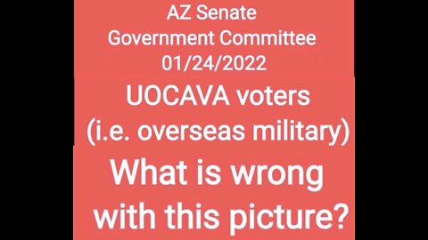 AZ Senate 1/24/22 FRAUD in the UOCAVA votes too🤬⚠️🇺🇸