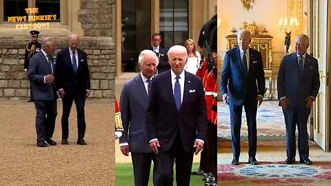 Confused senile Biden visits Charles at Windsor Castle.
