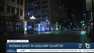 Woman shot in the Gaslamp Quarter