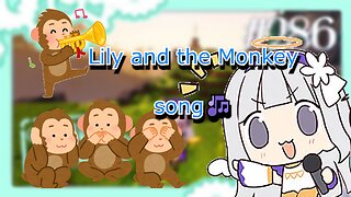 vtuber comedian Shirayuri lily vibing to Just another monkey song