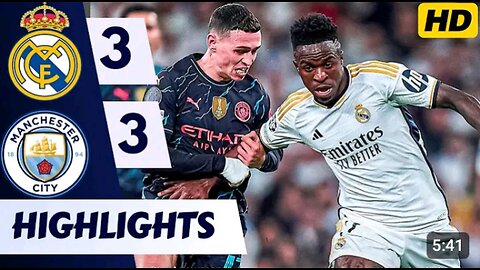 Real Madrid Vs Manchester city full match highlight.