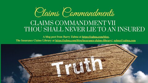 CLAIMS COMMANDMENTS