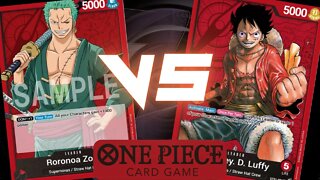 LUFFY VS ZORO BATTLE OF THE STRAW HAT CREW - ONE PIECE CARD GAME SET 1