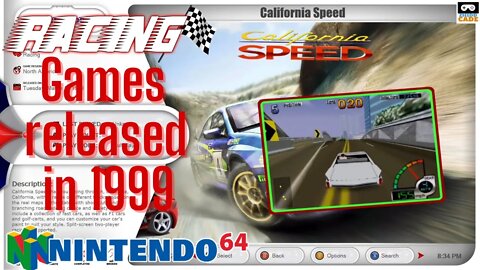 1999 released games - Racing Games for Nintendo 64
