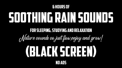 Soothing Rain Sounds Sleep Fast (BLACK SCREEN)/ For Sleeping, Studying, Relaxing (NO ADS)