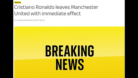 ⚽🆕📰 Cristiano Ronaldo Manchester UTD DISMISSED Immediately "SACKED" - UK - 2022