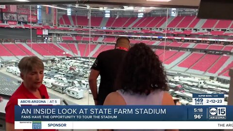 Fans can tour State Farm Stadium in Glendale