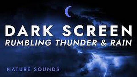 SLEEP with RAIN and THUNDER Sounds BLACK SCREEN | Powerful Thunderstorm | Dark Screen Nature Sounds