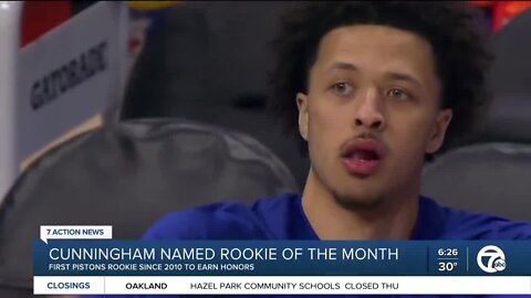 Cade Cunningham named NBA Eastern Conference Rookie of the Month