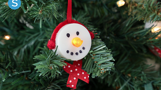 Tea light snowmen ornament DIY holiday craft