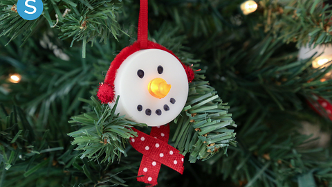 Tea light snowmen ornament DIY holiday craft