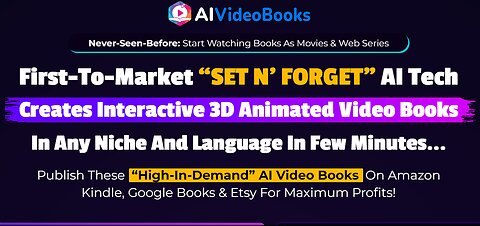 AI VideoBooks Review | AI Tech Creates Interactive 3D Animated Video Books