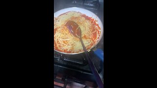 Wife making spaghetti 🍝. #asmr #food #foodie #cooking #yum