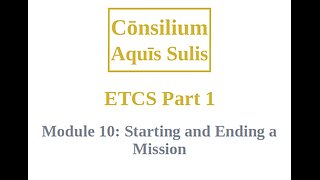 ETCS Part 1 Module 10 (English)