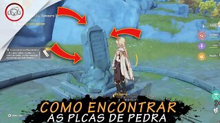 Genshin Impact, Como ENCONTRAR as placas de PEDRA | Super Dica PT-BR