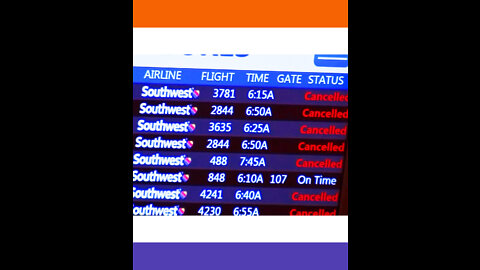 Mass Flight Cancellations On Southwest Airlines