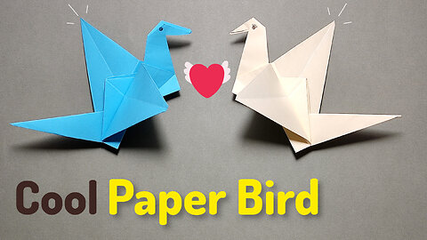 How to Make a "Cool Paper Bird". DIY Crafts Origami