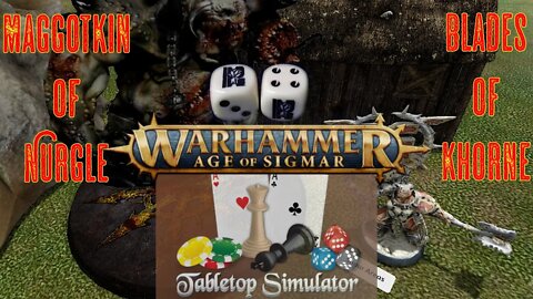 Warhammer Age of Sigmar Tabletop Simulator Twitch Stream - Maggotkin of Nurgle vs Blades of Khorne