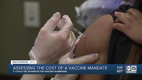 Assessing the cost of the vaccine mandate, could be expensive for some Arizona businesses