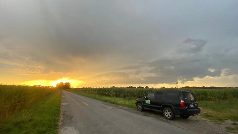 Thunderstorm Sunset Timelapse in Galesburg, MI