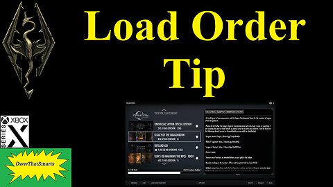 Skyrim - Load Order Tip