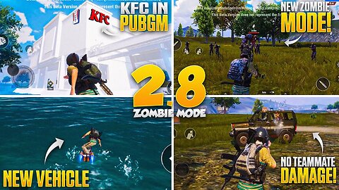 2.8 Update Zombies Mode | New Update Features | New Crossbow |PUBGM