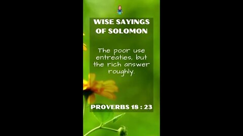 Proverbs 18:23 | NRSV Bible - Wise Sayings of Solomon