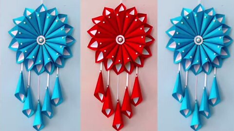 Beautiful Paper Wall Hanging / Easy Paper Craft For Home Decoration / DIY Wall Decor