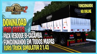 ▶️ETS2 pack Reboquee Bi-Caçamba Guerra Para EURO TRUCK SIMULATOR 2 1.43