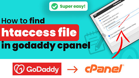 How to find htaccess file in cPanel GoDaddy