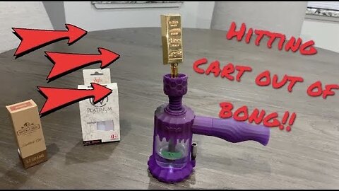 HITTING CART OUT OF BONG!! (Ooze Bong Review)