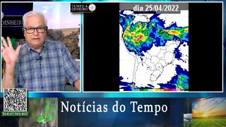 Previsão do tempo com frio trazendo estiagem no sul. Chuva no Norte