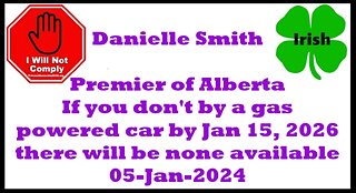 Danielle Smith No New Gas Cars in Alberta by Jan 15, 2026