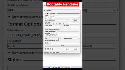 Easiest Way to Make Bootable Pendrive #short #shorts