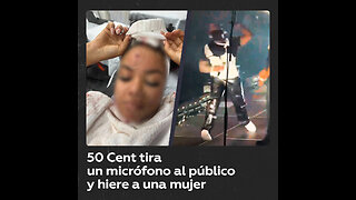 50 Cent tira un micrófono al público en un concierto y hiere a una mujer en la cabeza