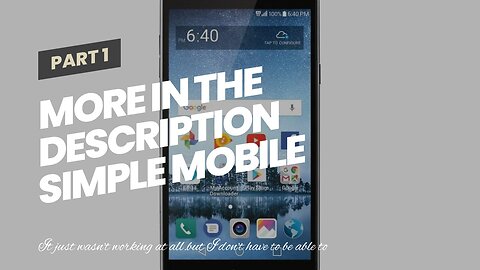 More In The Description Simple Mobile LG Premier Pro 4G LTE Prepaid Smartphone