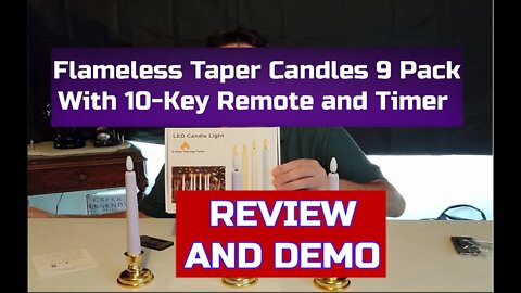 9 Pack Flameless Battery Operated Led Taper Candles With 2 Remotes